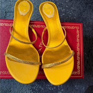Rene Caovilla Yellow Topaz Strappy Sandals 42/12